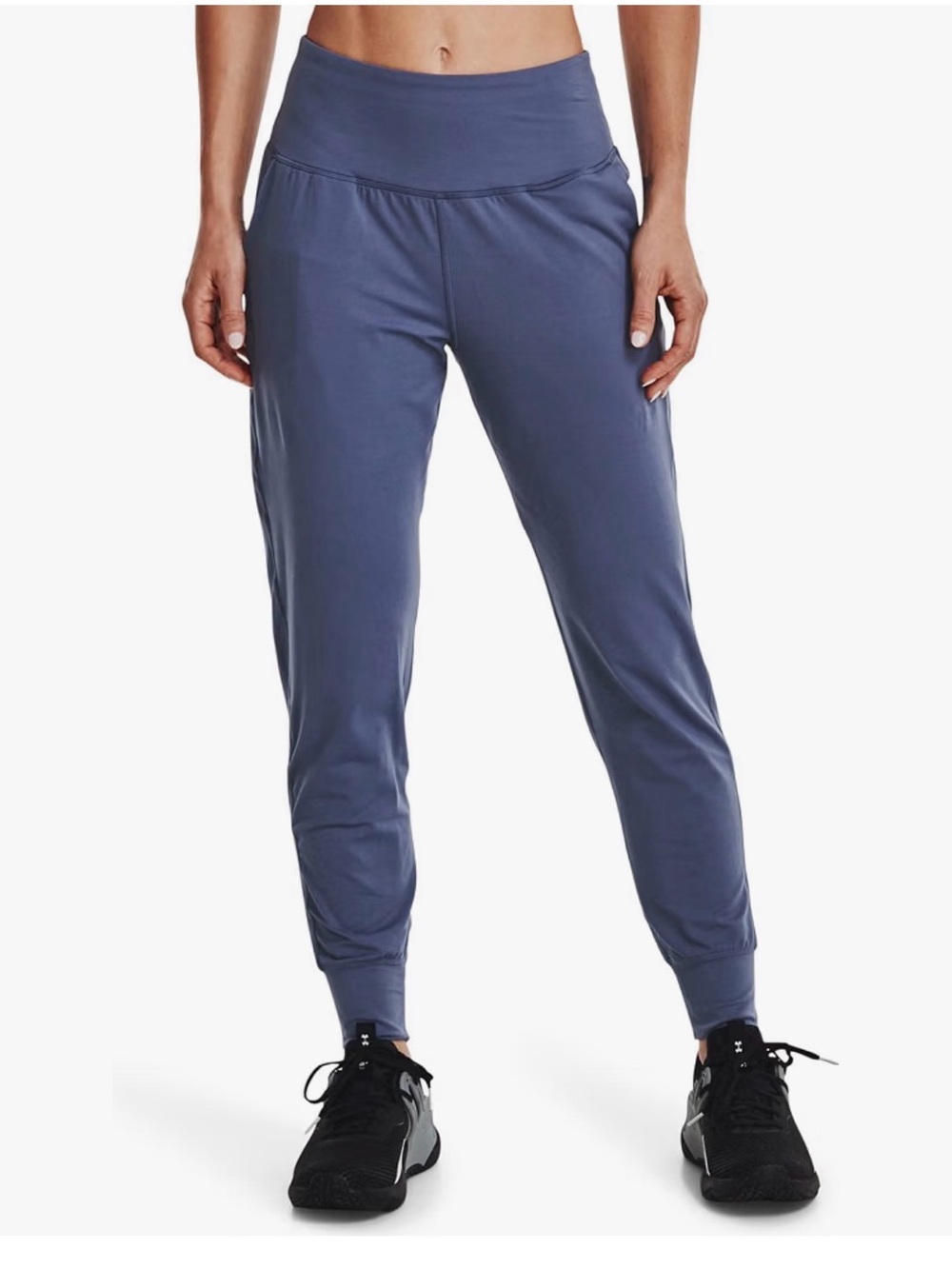 Under Armour Meridian High Rise Blue Joggers Pants Fitted Athletic Lounge Small